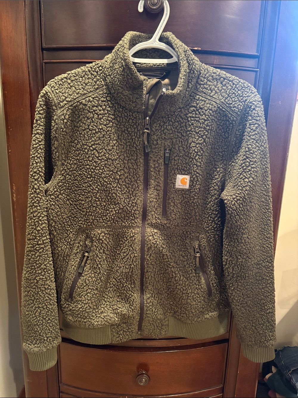 Carhartt Olive Green Sherpa Jacket